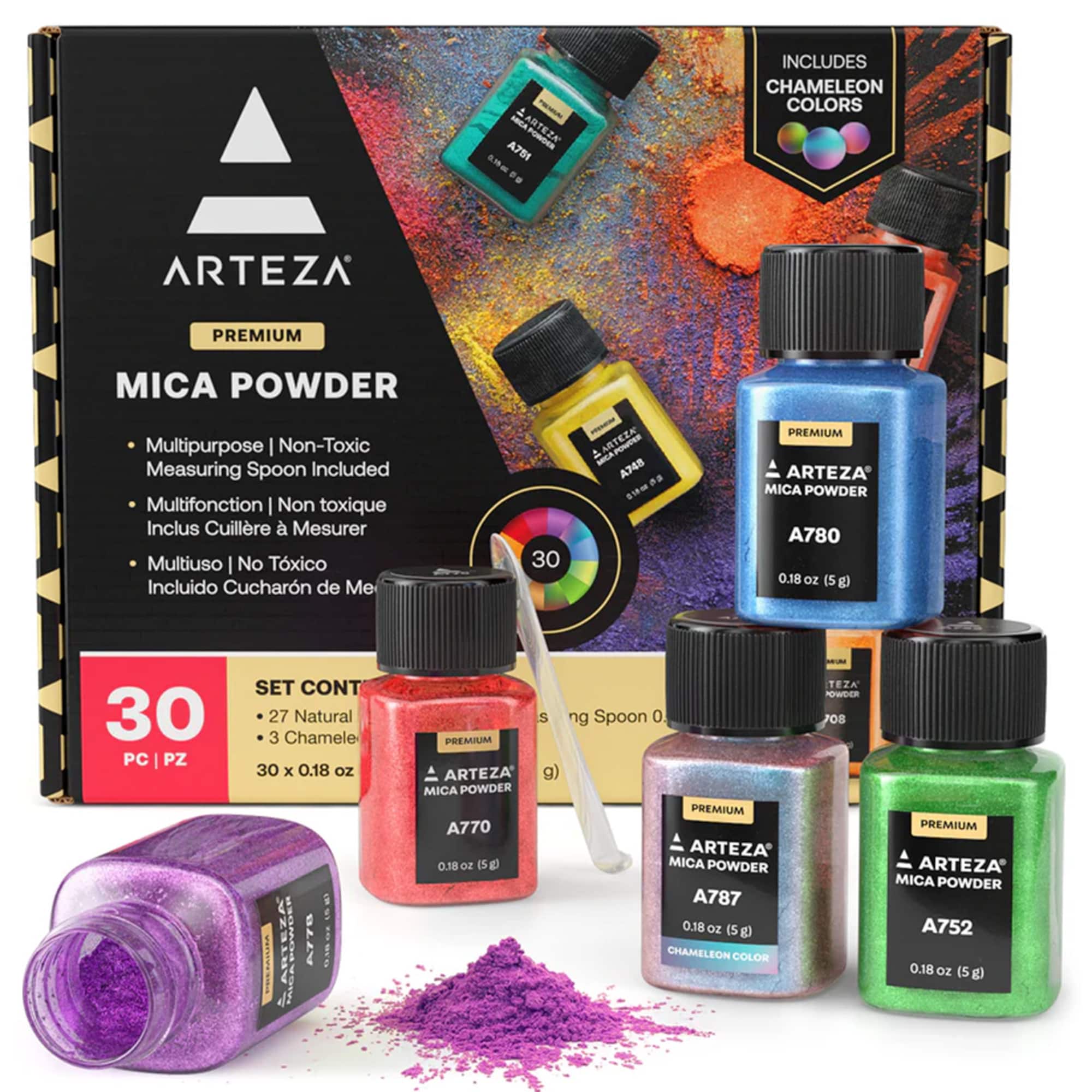 Arteza® Premium Mica Powder Set